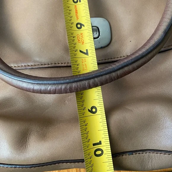 COACH Legacy Pinnacle Harper Turn Lock Satchel Tawny Brown Leather A1371-23563 - Picture 13 of 16